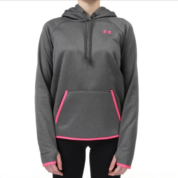 Under Armour Gray & Pink Storm Fleece Hoodie L - Picture 6 of 6